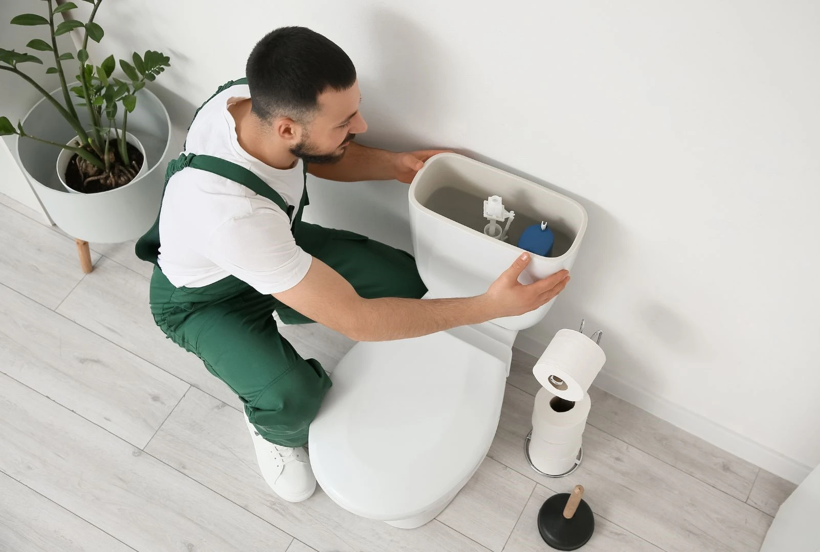 Montaggio di cassetta da incasso scarico WC